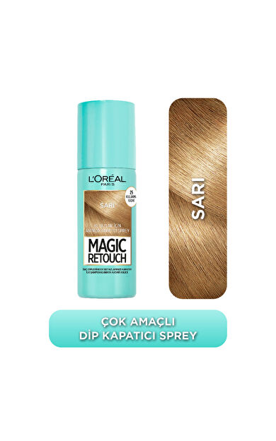 Magic Retouch Beyaz Saçlar İçin Kapatıcı Sarı Saç Spreyi 75 ML