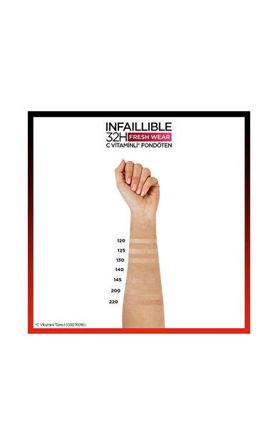 L'Oréal Paris Infaillible 32H Fresh Wear C Vitaminli Fondöten - 120 Golden Vanilla