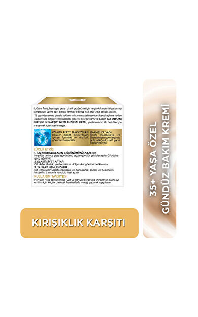 L'Oréal Paris Yaş Uzmanı 30 + Kırışıklık Karşıtı Nemlendirici Krem 50 Ml