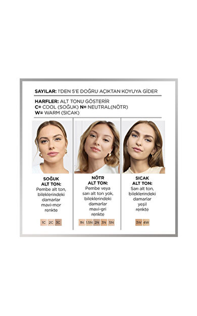 L'Oréal Paris True Match Cilt Bakım Etkili Fondöten 3.N Creamy Beige
