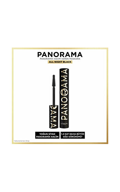 L'Oréal Paris Panorama Hacim Veren Maskara All Night Black - Siyah