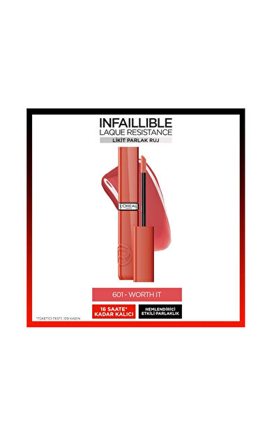 L'Oréal Paris Infaillible Matte Resistance Likit Parlak Ruj 601 Worth It