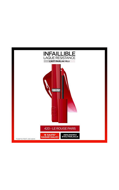 L'Oréal Paris Infaillible Matte Resistance Likit Parlak Ruj 420 Le Rouge Paris