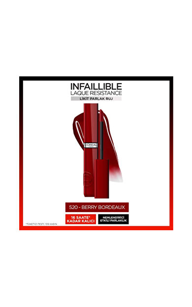 L'Oréal Paris Infaillible Matte Resistance Likit Parlak Ruj 520 Berry Bordeaux