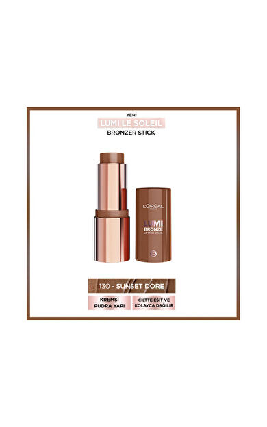Loreal Paris Lumi Bronze Stick Highlighter - 130 Sunset Dore