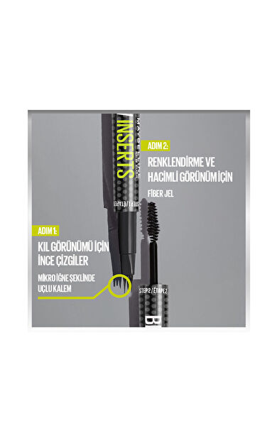 Maybelline New York Brow Insert Çift Uçlu Kaş Kalemi 04.5 Ash Brown