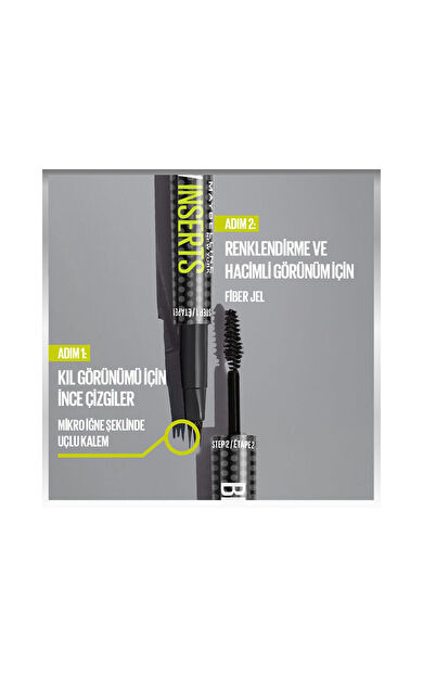 Maybelline New York Brow Insert Çift Uçlu Kaş Kalemi 05 Deep Brown
