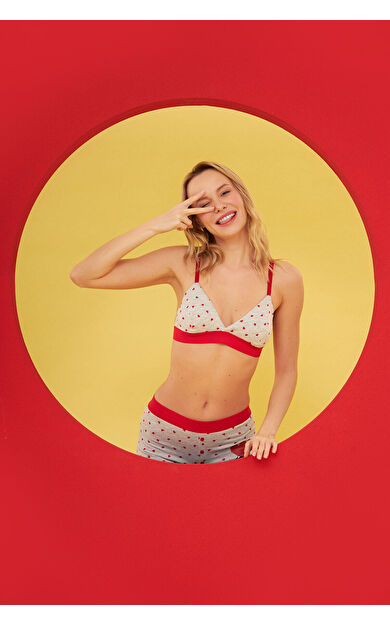 LOYA Gri Raquel Üçgen Tek Sütyen