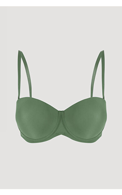 LOYA Haki Latina Destekli Straplez Sütyen