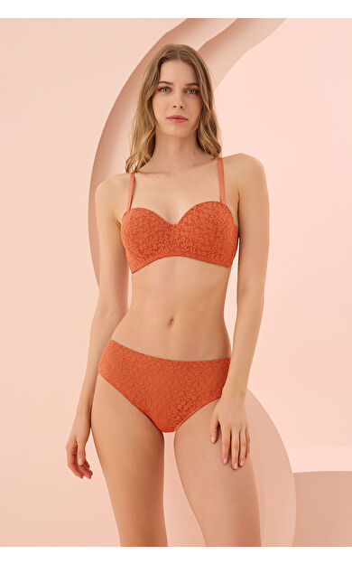 Kiremit Nirvana Desteksiz Straplez Tek Sütyen