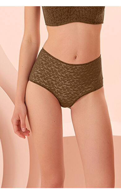 LOYA Koyu Kahverengi  Nirvana Yüksek Bel Külot