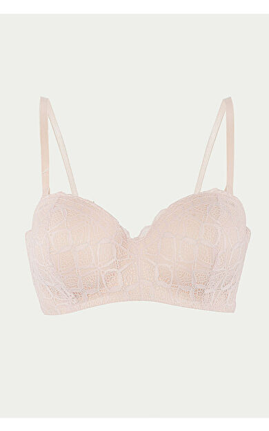 LOYA Pudra Anna Dantelli Straplez Sütyen
