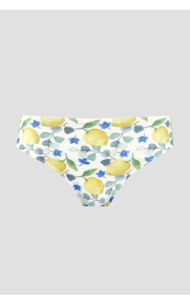 Renkli Lemon Tek Alt Bikini