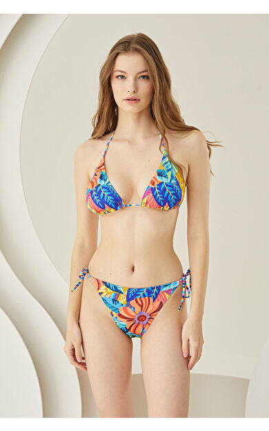 LOYA Renkli Fresh Flower Tek Üst Bikini