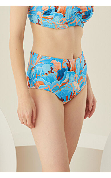 LOYA Renkli Mixed Yüksek Bel Tek Alt Bikini