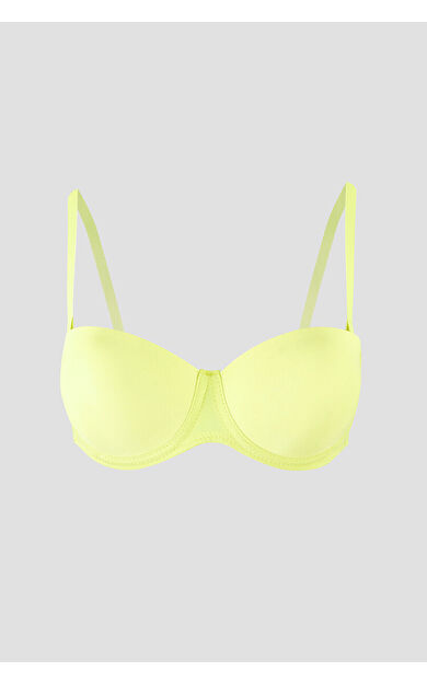 LOYA Sarı Latina Destekli Straplez Sütyen