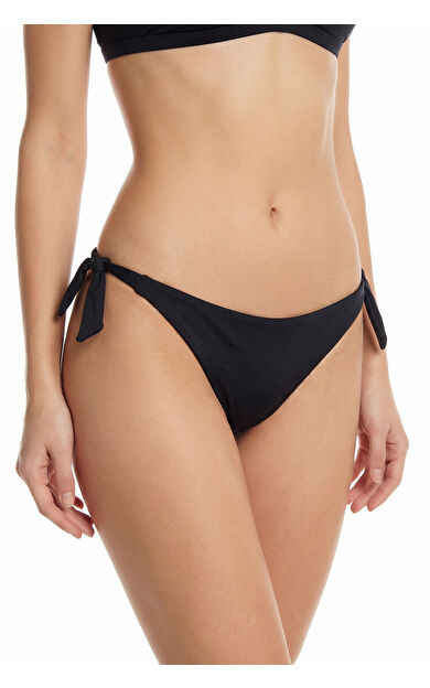 Siyah Basic Yandan Bağlamalı Brazilian Tek Alt Bikini
