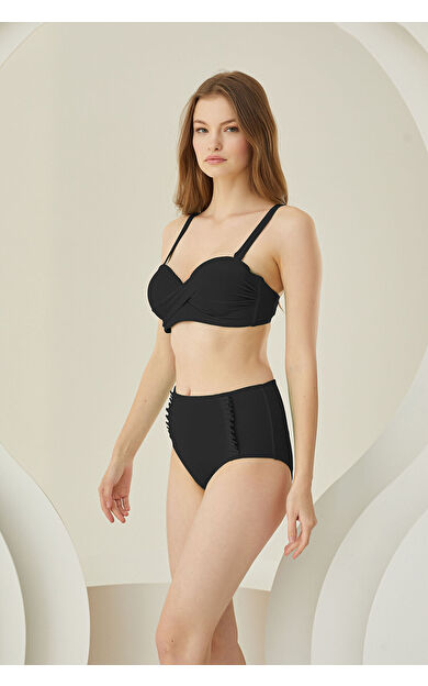 LOYA Siyah Beauty From Straplez Tek Üst Bikini