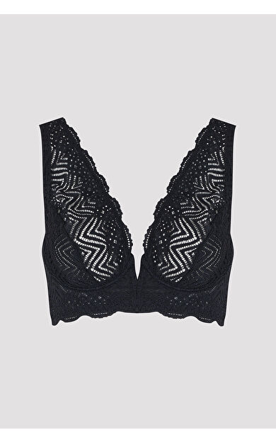 LOYA Siyah Zoey V Balenli Sütyen