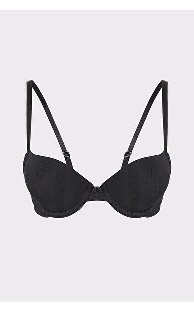 Siyah Selına Double Push Up Sütyen