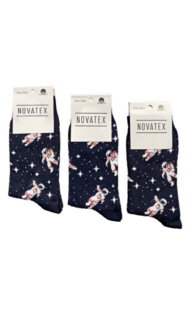 Unisex Eğlenceli Desenli Soket Çorap 6 Adet