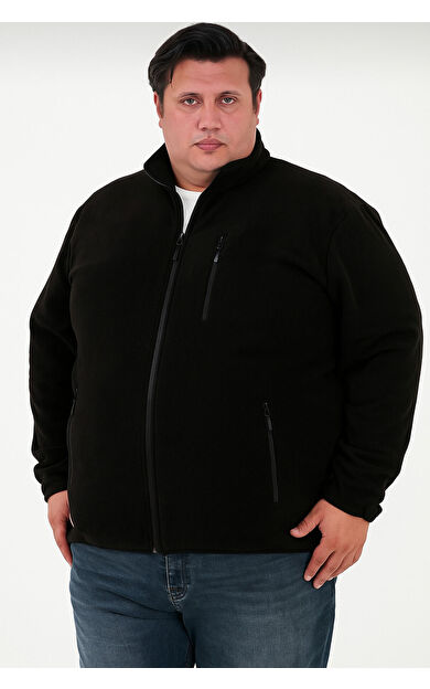 Tüylenme Yapmaz Anti Pilling Erkek Büyük Beden Polar Mont - Çok Renkli