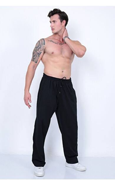 Erkek Büyük Beden Eşofman Altı 2 Adet - Siyah