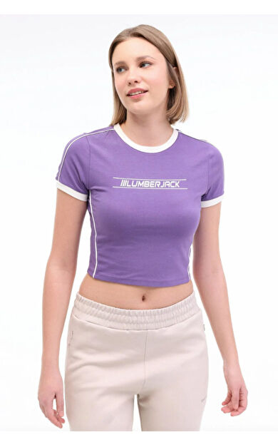 Lumberjack 5M WL ANDI 11SF515 5FX Kadın Tişört Mor