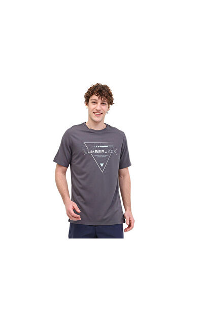 Lumberjack 5M Ml Cris 11C-Elg22001 5Fx Erkek Günlük Tişört 101983387 Gri