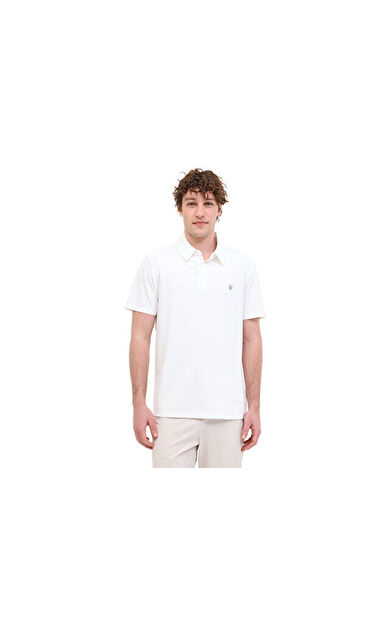 Lumberjack 5M Mb Girt 12P23001 5Fx Erkek Günlük Polo Yaka Tişört 101983480 Beyaz