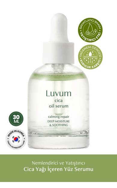 Nemlendirici ve Yatıştırıcı Cica Yağı İçeren Yüz Serumu LUVUM Cica Oil Serum
