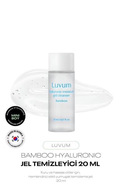 Mini Boy Kuru Hassas Ciltler Nazik Temizleme Jeli Luvum Bamboo Hyaluronic Moisture Cleanser 20 ml
