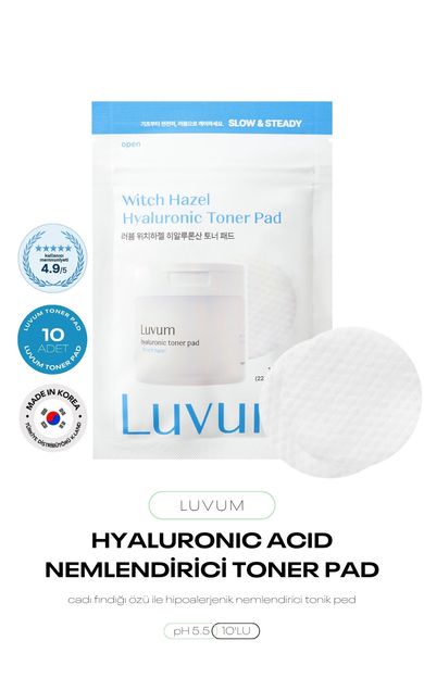 Hyalüronik Asit ve Cadı Fındığı İçeren Nemlendirici Tonikli Ped Toner Pad 10 adet