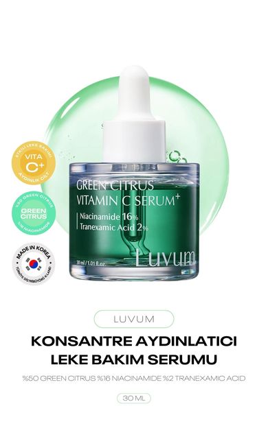 Niacinamide Tranexamic Acid Etkili Leke ve Aydınlatıcı Bakım Green Citrus Vitamin C Serum Plus