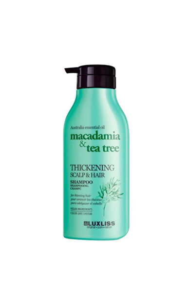 Luxliss Thickening Macadamia Tea Tree Thickening Scalp- Hair Shampoo 500 ml