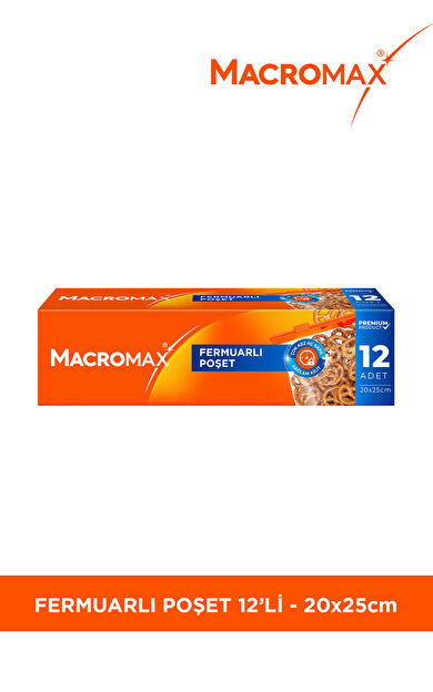 Macro Max Fermuarlı Poşet X 12