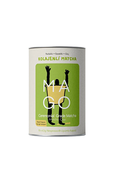 MAGO 10x Kolajenli Ceremonial Grade Matcha Nespresso Uyumlu Kapsül
