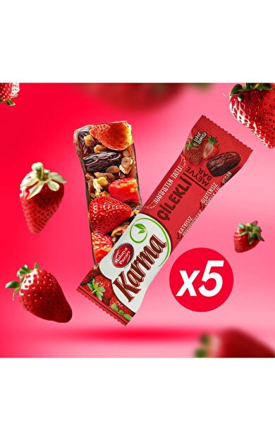 Karma Çilekli Meyve Bar 40 g*5