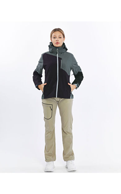 Mapamyumco Windbreaker Kadın Ceket-FÜME-SİYAH