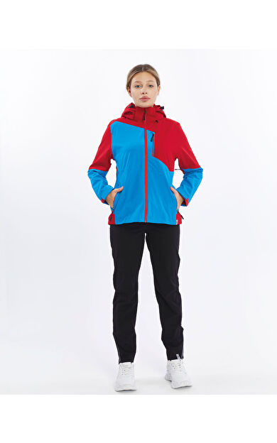 Mapamyumco Windbreaker Kadın Ceket-MAVİ-KIRMIZI