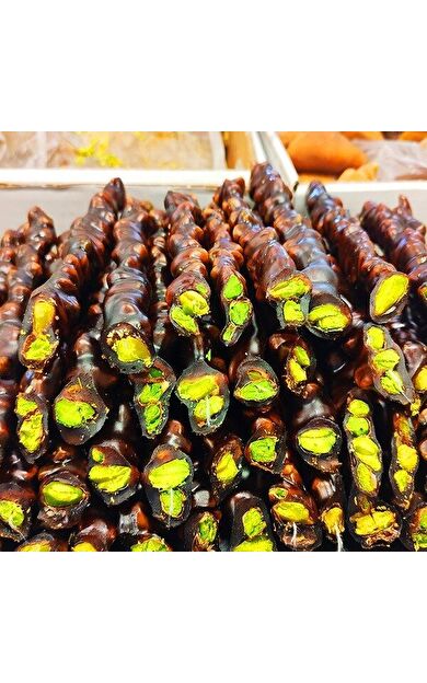 Tüm Antep Fıstıklı Pekmez Sucuğu - 500 Gr