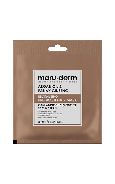 Maruderm Argan Oil and Panax Ginseng Revitalizing Duş Öncesi Saç Maskesi 50 ml