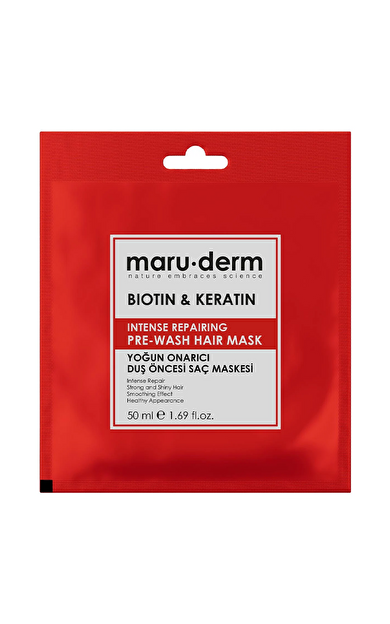 Maruderm Biotin and Keratin Intense Repairing Duş Öncesi Saç Maskesi 50 ml