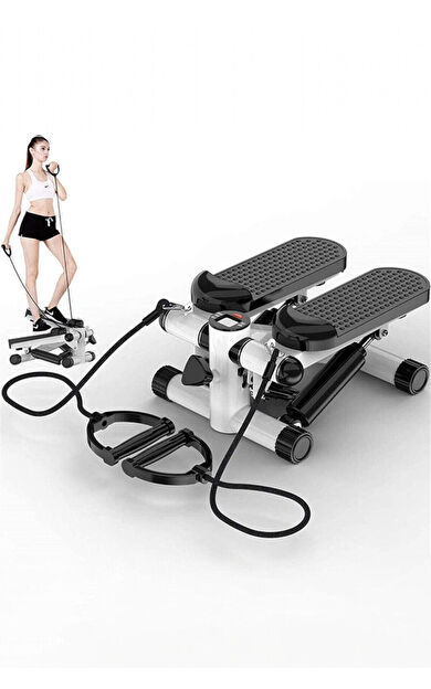MAXFIT Çift Amortisörlü Çift Direnç Kayışlı Multi Stepper, Dijital Göstergeli, Beyaz Renk