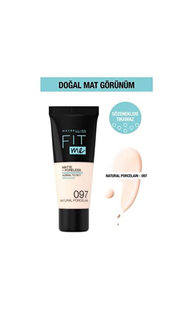 Maybelline New York Fit Me Matte Poreless Fondöten 97 Natural Porcelain