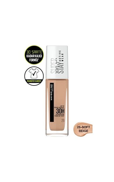 Maybelline New York Super Stay Active Wear 30H Fondöten 28 Soft Beige