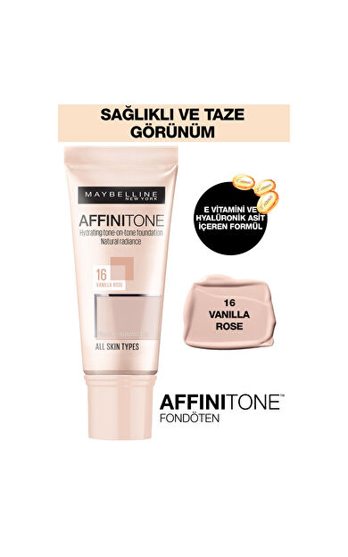 Maybelline New York Affinitone Fondöten - 16 Vanilla Rose