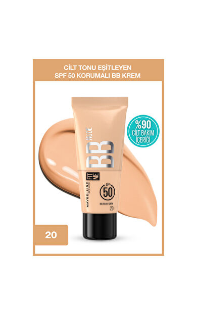 Maybelline New York Fit Me Nude Cilt Bakımı Etkili Nemlendirici SPF50 BB Krem - 20
