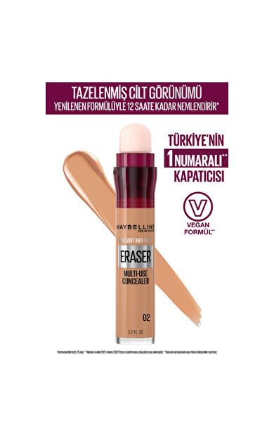 Maybelline New York Instant Anti Age Eraser Kapatıcı - 02 Nude