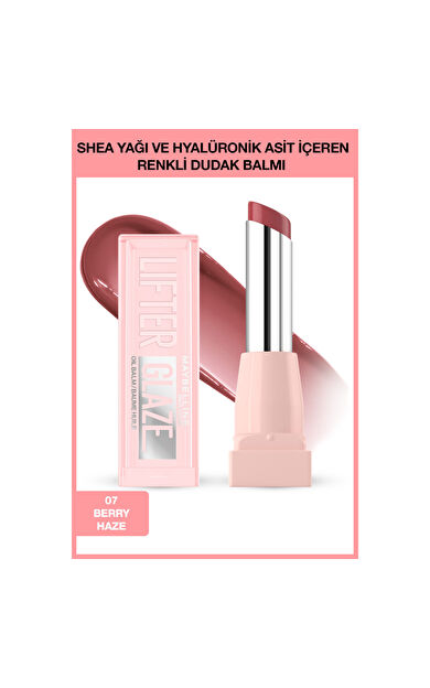 Maybelline New York Lifter Glaze Shea Yağı ve Hyalüronik Asit içeren Renkli Dudak Balmı - 07 Berry Haze
